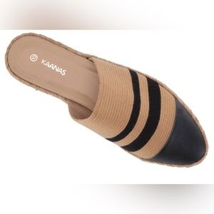 Kaanas Marbella espadrille woven jute mule size 7